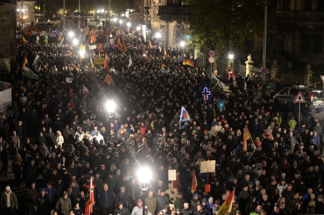 Allemagne : manifestation du mouvement Pegida à Dresde