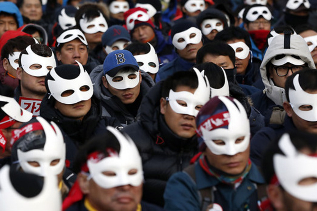 Corée du Sud : manifestation contre la présidente Park Geun-Hye