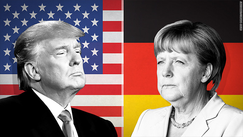Première rencontre Trump – Merkel à la Maison Blanche