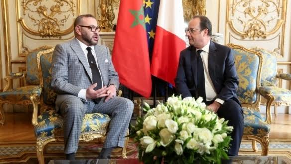 Entretien à l’Elysée du président Hollande avec le Roi Mohammed VI suivi d’un déjeuner