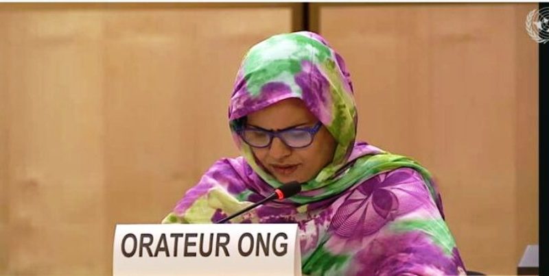 Une activiste sahraouie dénonce devant le CDH à Genève, les disparitions forcées à Tindouf