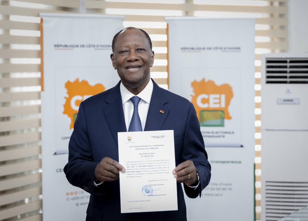 Côte d’Ivoire-Elections: Le président sortant, Ouattara officialise sa candidature pour la présidentielle d’octobre 2025