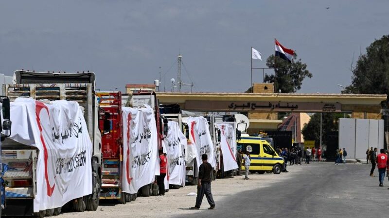 Une nouvelle aide humanitaire acheminée par le Croissant-Rouge égyptien, vers la bande de Gaza
