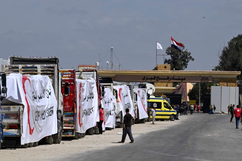 Une nouvelle aide humanitaire acheminée par le Croissant-Rouge égyptien, vers la bande de Gaza